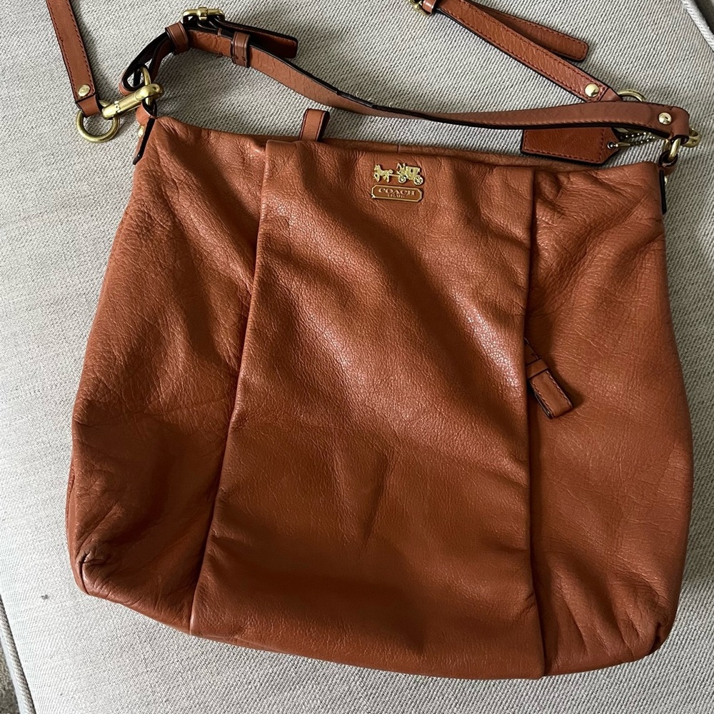 Coach Madison Isabelle Cognac leather handbag